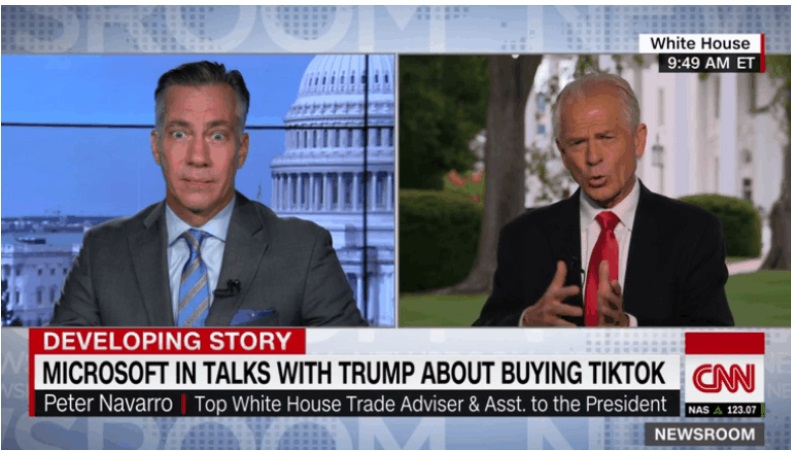 白宫贸易顾问纳瓦罗诬微软 CNN主播当场惊呆