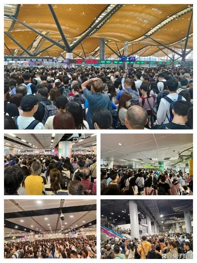 香港人挤爆各大口岸 扎堆北上